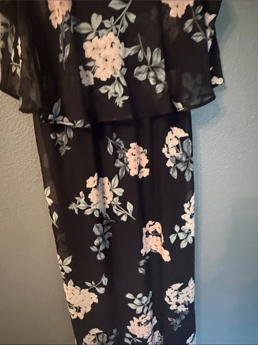 Show Me Your MuMu Black Maxi Dress with Pink Floral Print - Picture 4 of 8